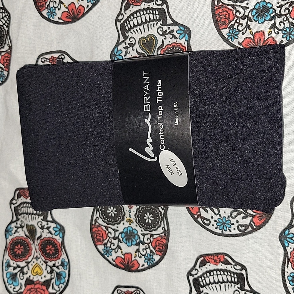 Black control top tights NWT